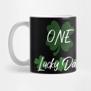 One Lucky Dad Funny Daddy Green Leaf Mug